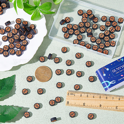 200шт бусины из полимерной глины ручной работы CLAY-SC0001-57-1