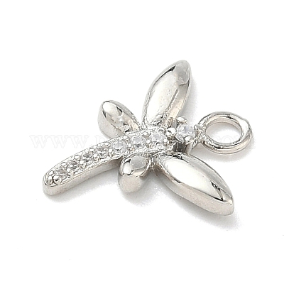 Латунные микропаве прозрачные подвески с фианитом KK-H528-05B-P-1