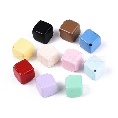 Краска для запекания непрозрачные акриловые бусины&nbsp;OACR-N142-04-1