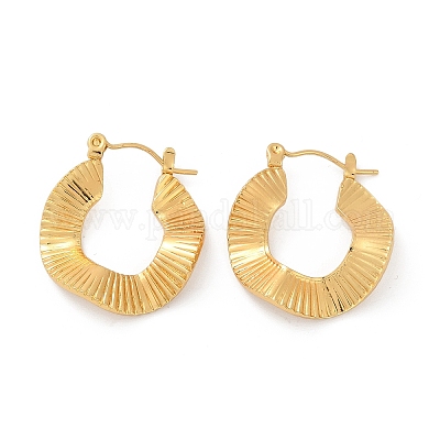 Серьги-кольца из нержавеющей стали 304 для женщин EJEW-U046-04G-1