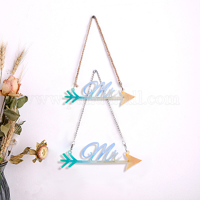 Наборы силиконовых форм для дверных табличек mrs & mr DIY-OC0003-11-1