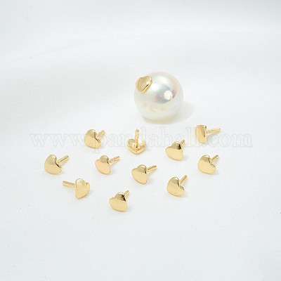 Латунные штифты в форме сердца KK-U051-02G-01-1