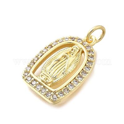 Латунные микро проложить кубического циркония подвески KK-P336-04G-G-1