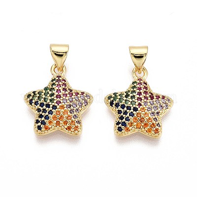 Латунные микро проложить кубического циркония подвески KK-T071-136G-01-1