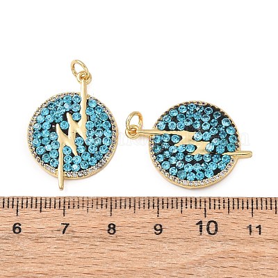 Подвески латунные горный хрусталь KK-C143-26G-1