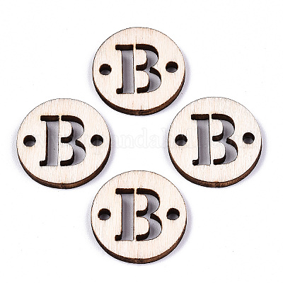 Необработанные соединители звеньев из натурального тополя WOOD-S045-140A-01B-1