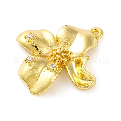 Подвески из латуни с прозрачным фианитом KK-Z051-02G-02-1