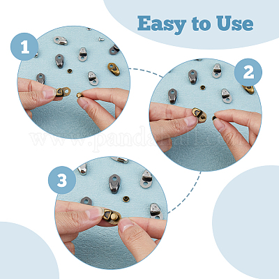 30 комплект крючков для шнурков из сплава 3 цветов FIND-DC0005-85-1