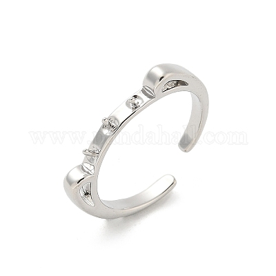 Закрепки кольца из латуни с открытой манжетой KK-G518-06P-01-1