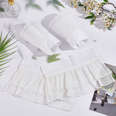 2 пара 2-х фасонных шифоновых нарукавников AJEW-FG0003-94-1