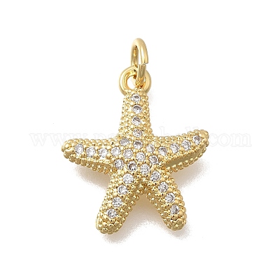 Латунные микропаве прозрачные кубические циркониевые подвески KK-D431-053A-G-1