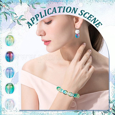 50шт. двухцветные акриловые бусины OACR-NB0001-47-1