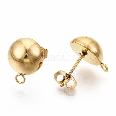 Фурнитура для сережек-гвоздиков из нержавеющей стали 304 STAS-Q225-16B-10mm-1