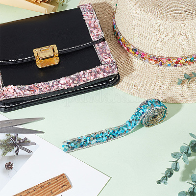 3 шт. двухцветная лента со стразами для горячей фиксации DIY-PH0021-28-1