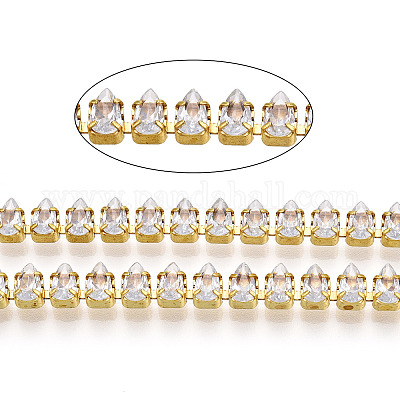 Каплевидные цепочки из страз с кубическим цирконием CHC-N020-05-1