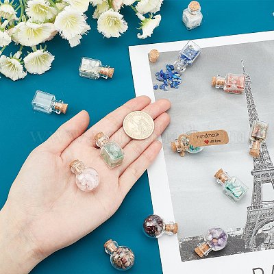 Наборы для самостоятельного изготовления бутылок желаний из смешанных каменных бусин DIY-PH0005-69-1