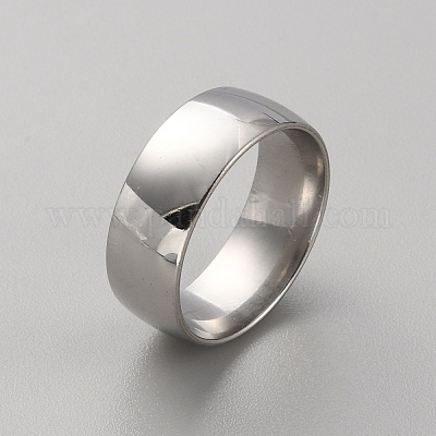 Простое кольцо из нержавеющей стали 201 для мужчин и женщин RJEW-WH0015-02D-1