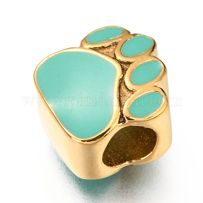 Ионное покрытие (IP) 304 нержавеющая сталь европейские бусины OPDL-L013-17G-1