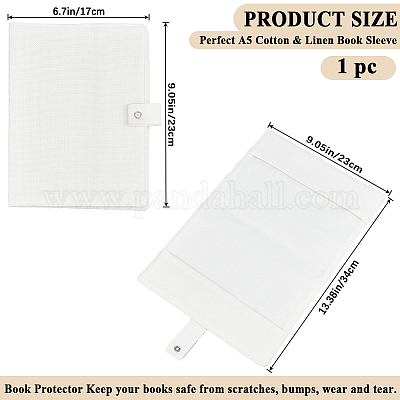 Хлопчатобумажная ткань и лен пустые обложки для книг DIY-WH20010-27-1