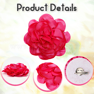 Цветочные броши из полиэстера JEWB-WH20003-04E-1