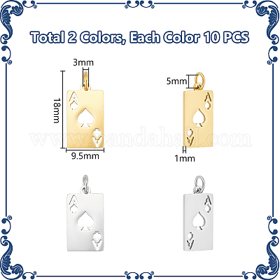 20 шт. подвески из нержавеющей стали 304 двух цветов STAS-UN0060-58-1