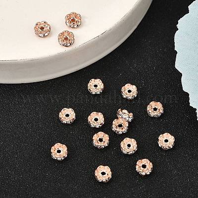 Messing Strass Zwischen perlen&nbsp;RB-A014-L5mm-01RG-NF-1