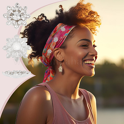 40шт. Цветочный кабошон со стразами FIND-FG0003-22-1