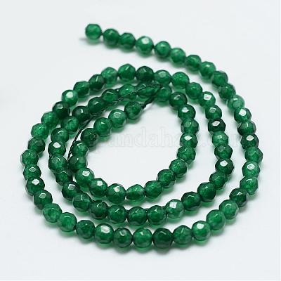 Natürliche weiße Jade Perlenstränge&nbsp;G-R344-4mm-07-1