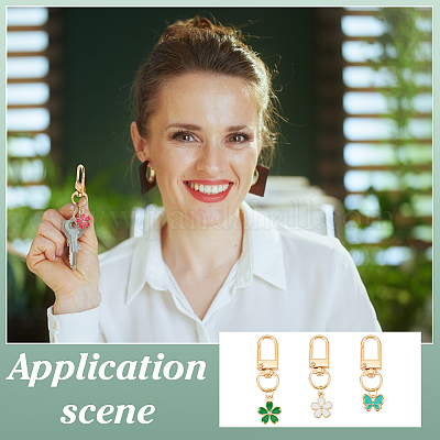 Подвесные украшения из сплава эмали HJEW-PH01923-1