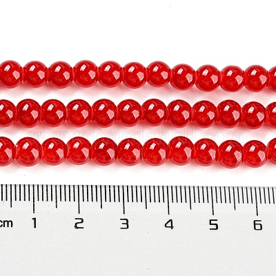 Выпечки окрашены имитация нефрита стекловолокна круглый шарик DGLA-Q021-6mm-29-1
