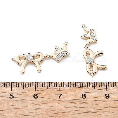 Латунные прозрачные подвески из кубического циркония KK-G523-09G-1