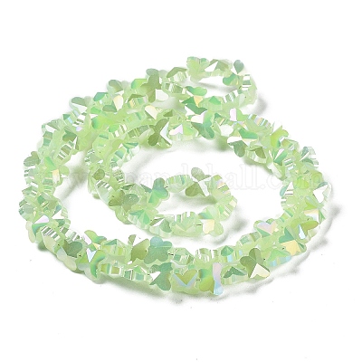 Гальванические нити стеклянных бусин-бабочек EGLA-A036-08A-AB01-1