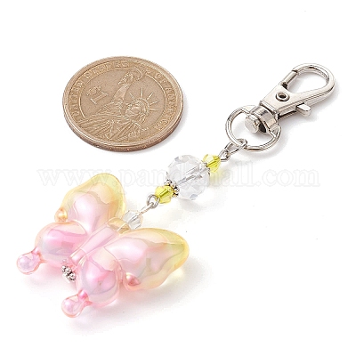 Акриловые подвески-бабочки HJEW-JM01595-02-1