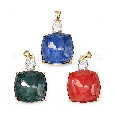 Латунные микро проложить кубического циркония подвески KK-B150-30G-04-1