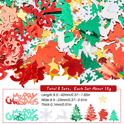 8 набор пластиковых кабошонов на рождественскую тематику KY-SC0002-22-1