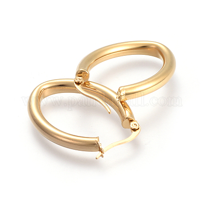 201 серьги-кольца из нержавеющей стали EJEW-A052-16C-1