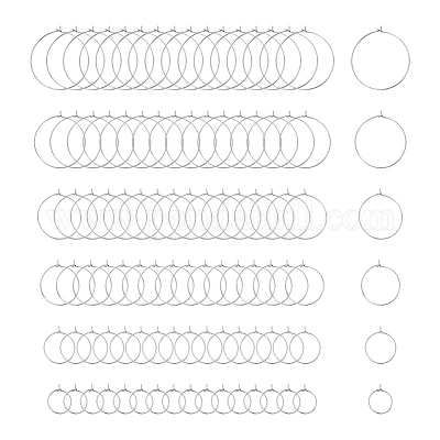 Фурнитура для сережек-колец из нержавеющей стали 316L STAS-UN0015-24P-1