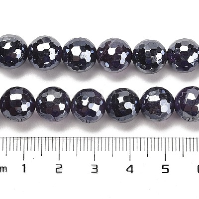 Гальванические нити круглых бусин из натурального аметиста G-L598-A05-03-1