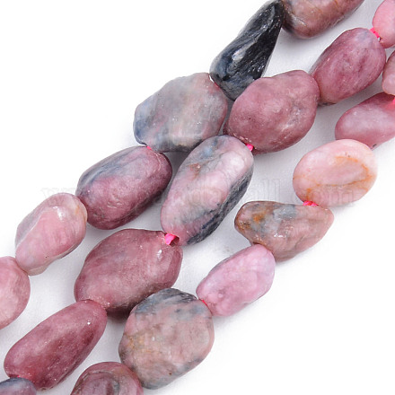 Chapelets de perles en rhodonite naturelle G-S359-146-1