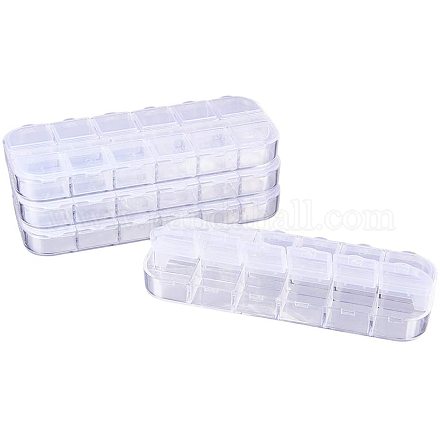 Shop PandaHall Elite 4 Pack 24 Grids Jewelry Dividers Box Organizer Clear  Plastic Bead Case Storage Container for Beads for Jewelry Making -  PandaHall Selected
