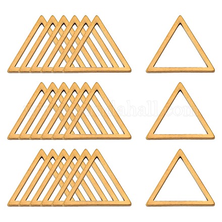 304ステンレススチール製フレームコネクター  三角形  ゴールドカラー  13.5x12x0.8mm STAS-S079-29B-1