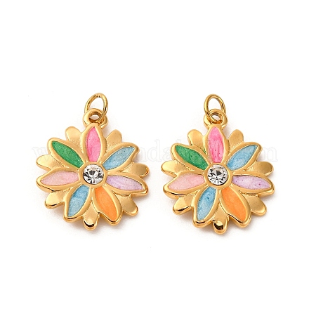 Подвески из нержавеющей стали 304 с эмалью STAS-U061-40G-02-1