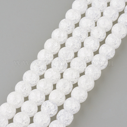 Crackle sintetico perle di quarzo fili X-GLAA-S134-12mm-05-1