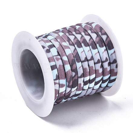 Cordon élastique plat en polyester EC-N003-001A-12-1
