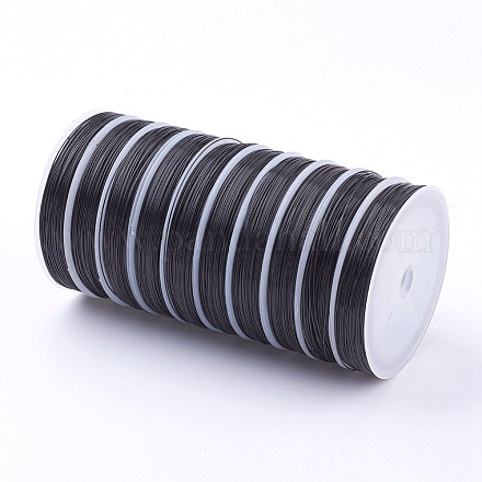 タイガーテールワイヤー  ナイロン被覆ステンレス鋼  ブラック  23ゲージ  0.6mm  約98.42フィート（30m）/ロール L0.6MM20-1