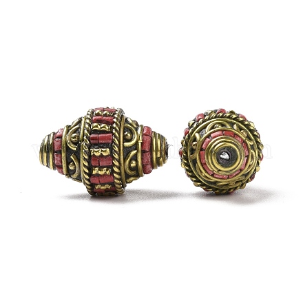Handmade tibetischen Stil Perlen TIBEB-C002-04A-AG-1