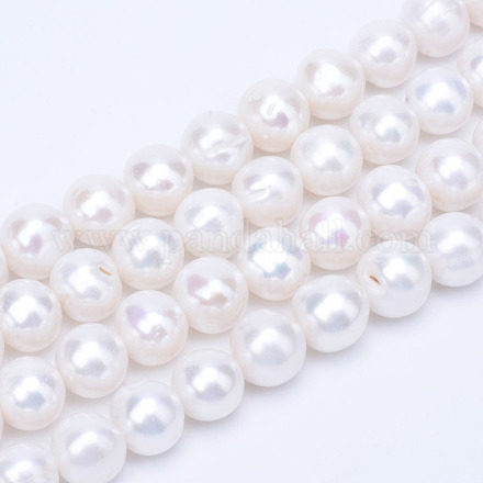 Fili di perle di perle d'acqua dolce coltivate naturali PEAR-R063-20-01A-1