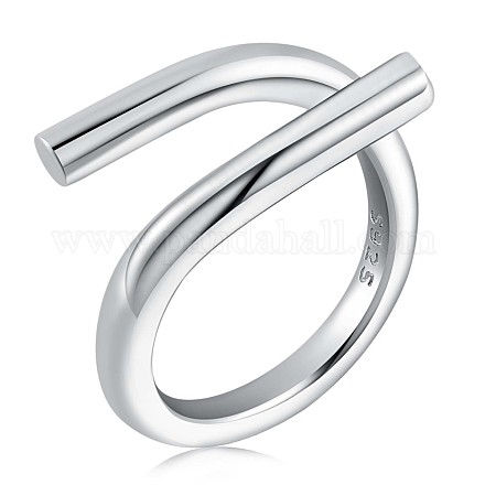 Открытое кольцо-манжета из стерлингового серебра 925 пробы с родиевым покрытием для женщин JR915A-1