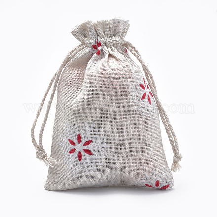 Polycotton(Polyester Cotton) Packing Pouches Drawstring Bags ABAG-T006-A18-1