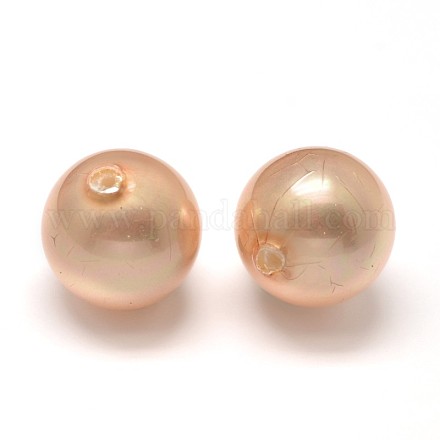 Half Drilled Round Shell Pearl Beads BSHE-M002-14mm-04-1